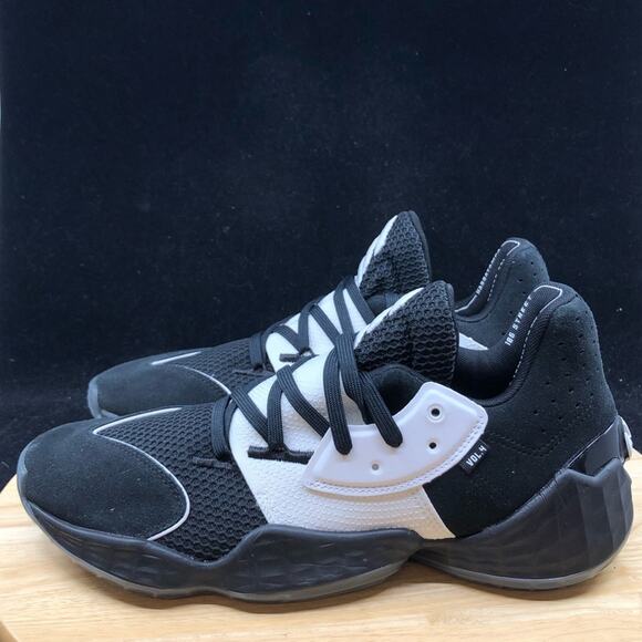 Adidas Men's Basketball Shoe Harden Vol 4 Black / White Size 10.5 FV5597 Oreo - Picture 6 of 10